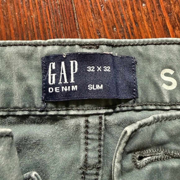 GAP Pants Mens 32x32 Green Gapflex Stretch Classic Slim Straight Soft Wear - Picture 9 of 12